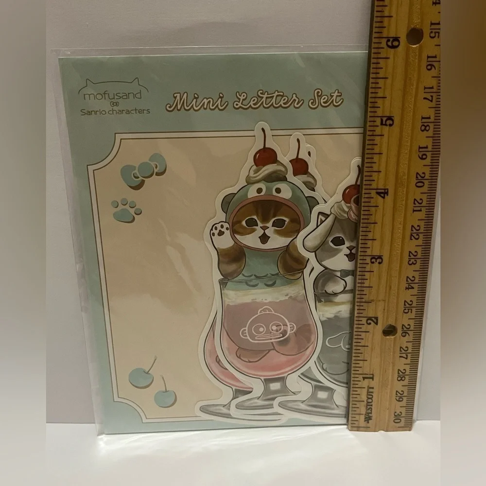 Mofusand Sanrio Die Cut Mini Letter Set
